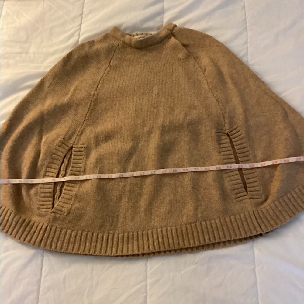 Lands End Camel poncho XL teen wool blend